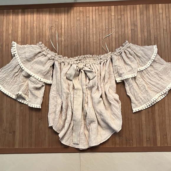 Boho Ruffled Off the Shoulder Top by Misa of Los Angeles - Picture 7 of 11